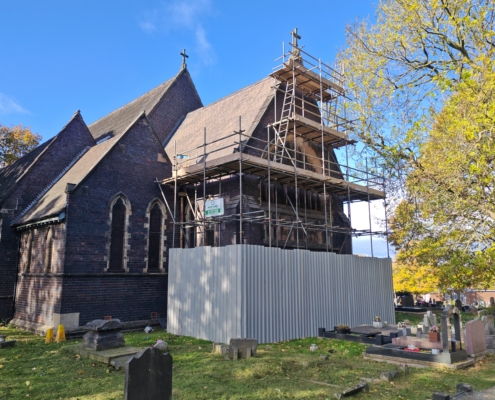 Historic church repairs at Ocker Hill, grant funded heritage conservation project