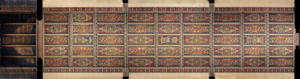 Colourful listed ceiling